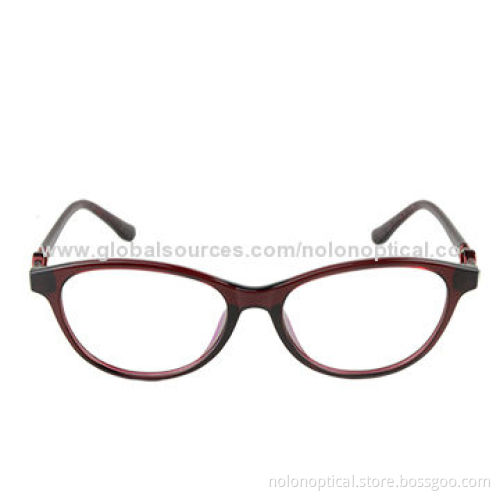 Retro Round Cat Eye Glasses, Front with Two Tone Acetate Color